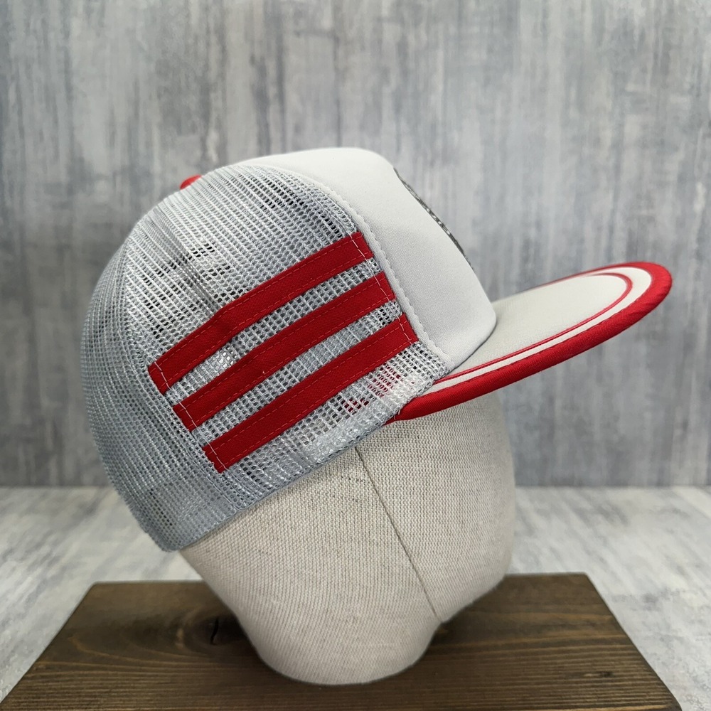 City Of Swift Current 75 Years 3 Three Stripe Trucker Mesh SnapBack Vtg Hat Cap - Picture 5 of 9